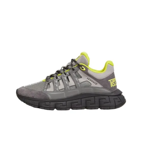 VERSACE Trigreca Низкий Топ Спортивная Повседневная Обувь Мужская Серый