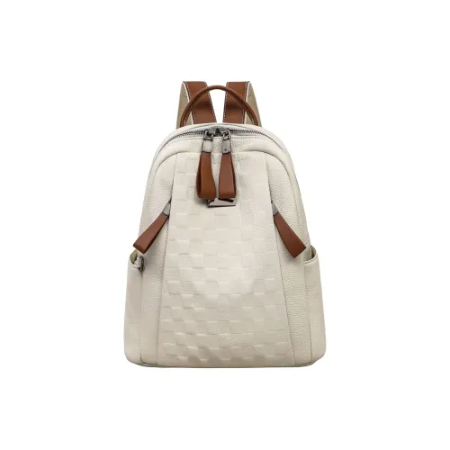 MILLIE'S Рюкзак из коровьей кожи стандартный женский экрю черный