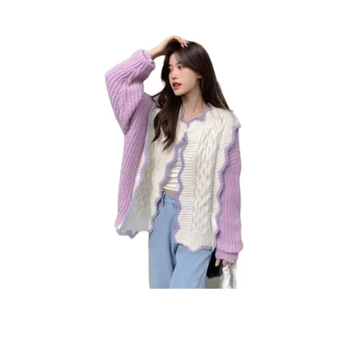 HAPG Белый Фиолетовый Женский Трикотаж