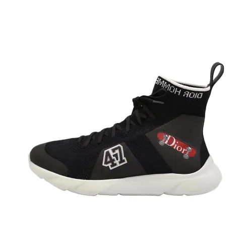 DIOR B21 Высокие Топы Повседневная Обувь Мужская Черная