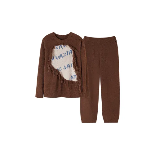 Sha Qian L857064 Темный кофейный женский пижамный комплект