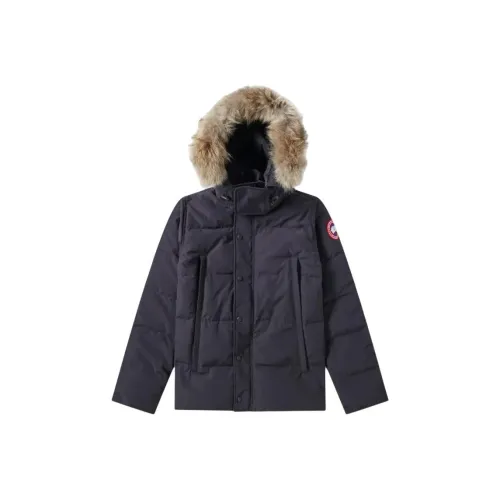 Canada Goose Wyndham Series Пуховик Parka Пальто Зимний Унисекс Темно-синий