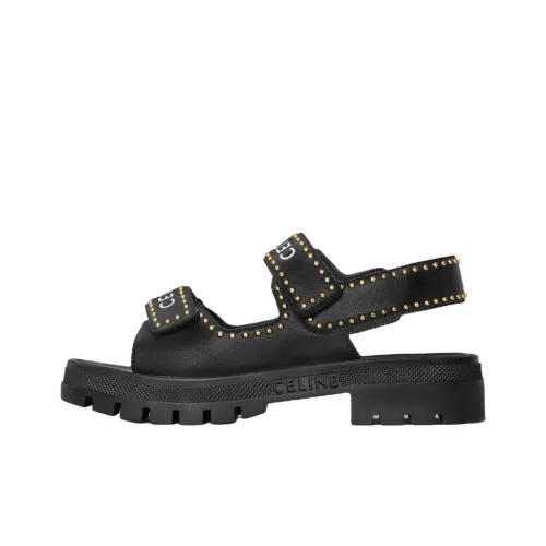 CELINE Leo Beach Sandals Women's Black