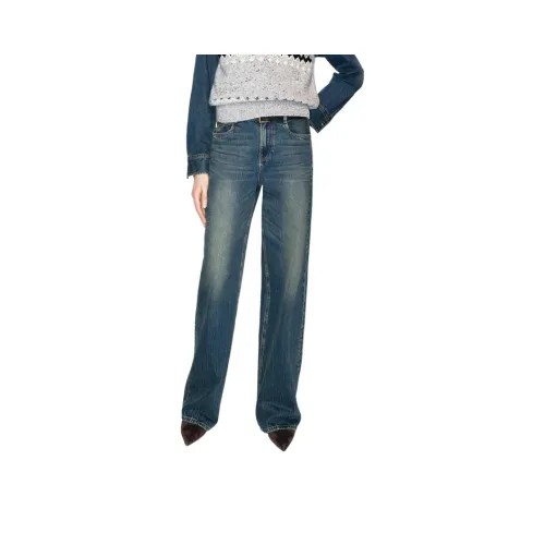 MO CO Джинсовый синий Женские джинсы