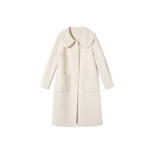 XIANGYING Цапельно-белый Женское пальто