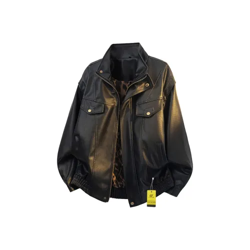 CTIDESTRAW Кожа Куртка Унисекс