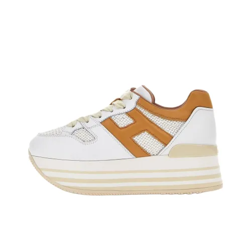 HOGAN H222 Low Топ Спортивная Повседневная Обувь Женская Белый Желтый
