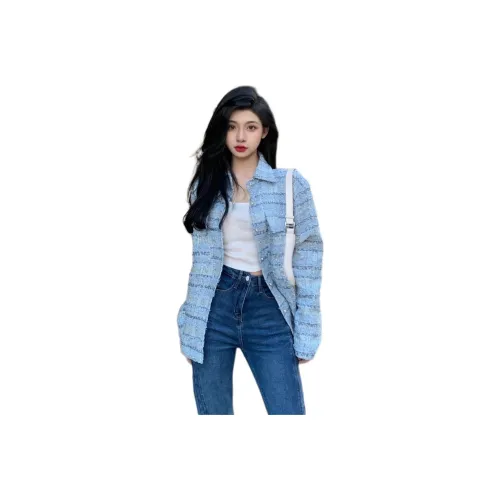 VINMUK Синий Женский Короткий Пальто