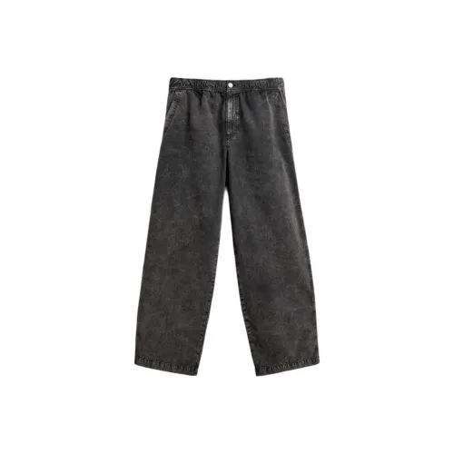 ZARA Темно-серые Мужские Повседневные Штаны