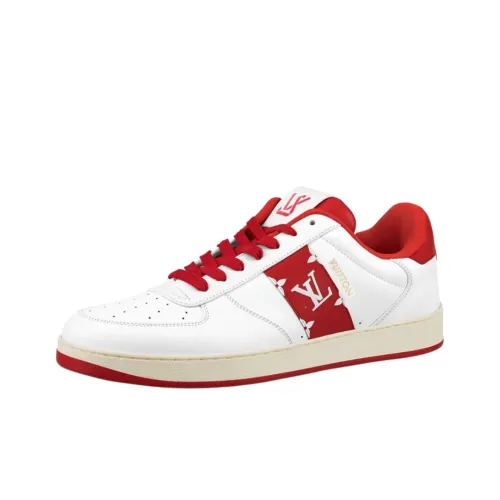 LOUIS VUITTON Rivoli Low Топ Стильные Скейтбординги Мужской Белый Красный