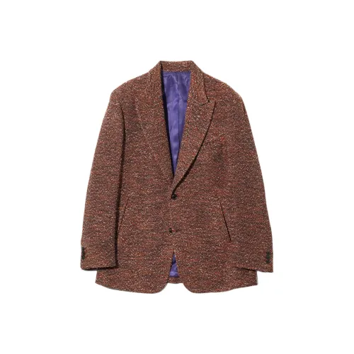 Needles FW25 Peaked Отложной воротник Куртка Lame Твид Клетчатый Бизнес Костюм Унисекс