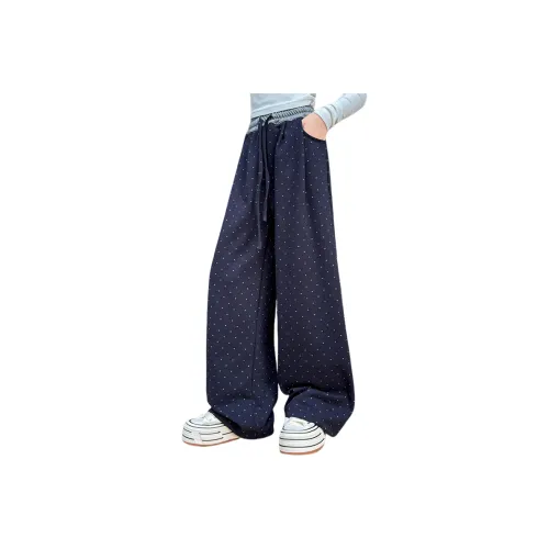 Подростки GOYN Вязаные Спортивные Штаны Весенние Осенние Темно-Синие