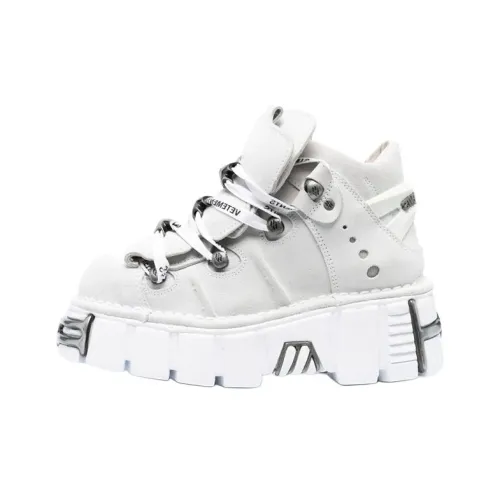 Vetements NEW ROCK Низкий Топ Спортивная Повседневная Обувь Женская Белая