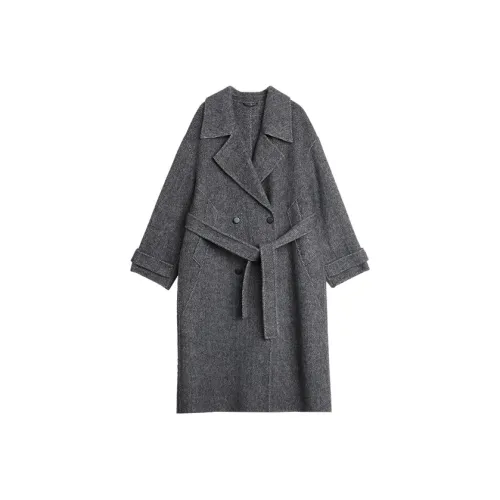 ELLE Темно-серый женский пальто