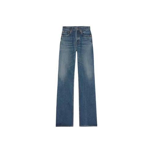 SAINT LAURENT Август Синий Женские Джинсы