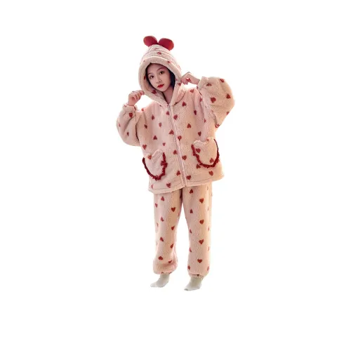 Rindu Комплект домашней одежды Осенний Розовый для малышей