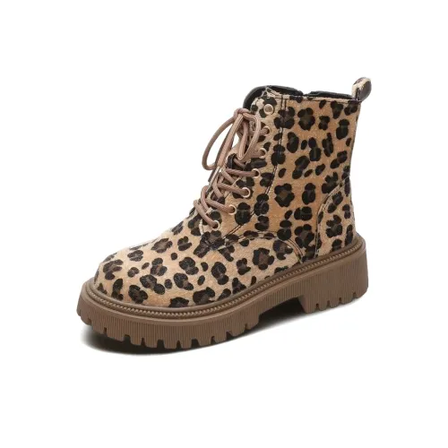 CAZXXO Martin Boots Leopard Print Women's