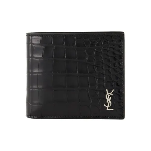 SAINT LAURENT Кожа Кошелек Мужской Черный