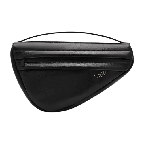 Pedro PU (полиуретан) Треугольная сумка сумка через плечо маленькая мужская черная оливково-зеленая