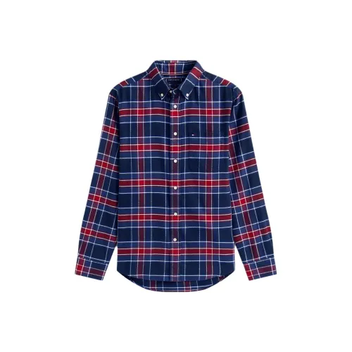 Tommy Hilfiger Морской Синий Мужские Рубашки