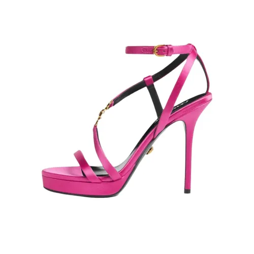 VERSACE Medusa '95 One Ремень Сандалии 11,5 см Женские Фиолетовый Черный