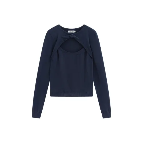 MARC MOORE Темно-синий женский трикотаж