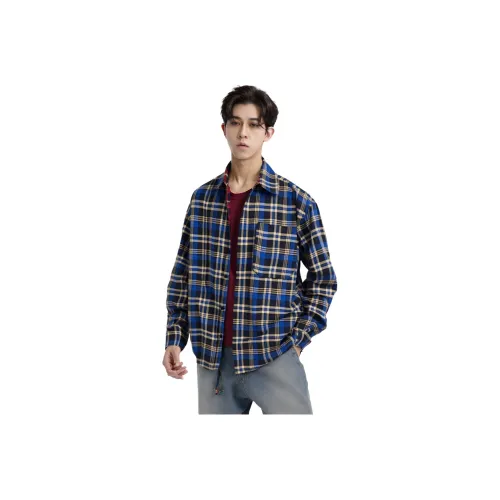 FRLMK Красный Синий Унисекс Рубашки