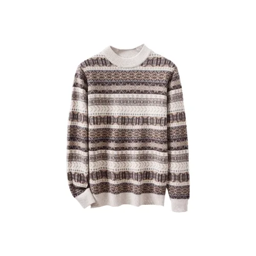 JINJU Golden Camel Бежевые Мужские Свитера