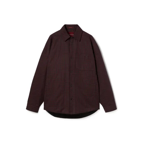 GUCCI Бордовый Мужской Пуховик