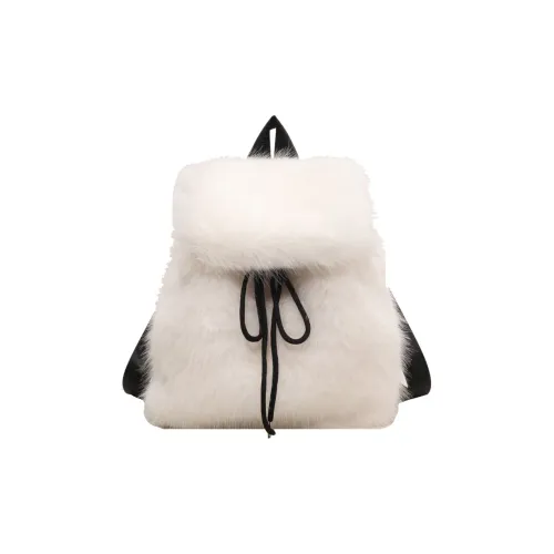 OSOCE Плюшевый рюкзак женский экрю черный хаки розовый кофейный