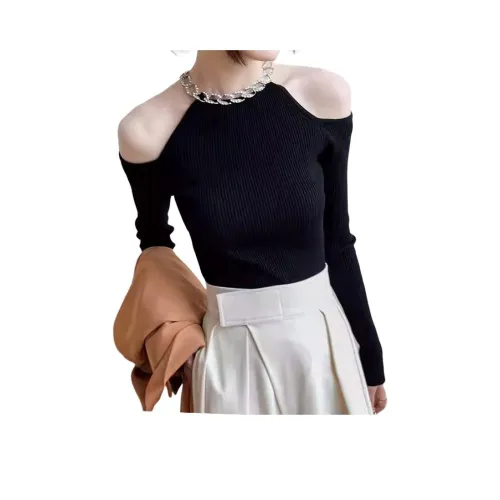 ZVJH Черный Женский Трикотаж