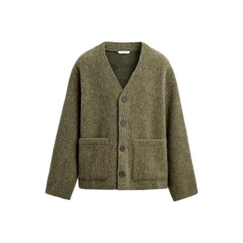 ZARA Зебра С принтом Зеленый Мужской Трикотаж