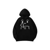 Черный с флисовой подкладкой - средний палец