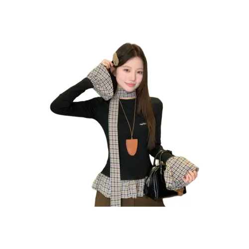 BEAR UNION Черный С подарками Съемная застежка Женские T-рубашки