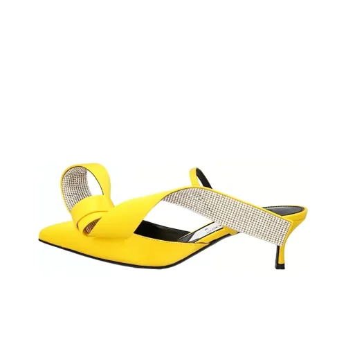 SERGIO ROSSI Домашние тапочки Женские Желтые