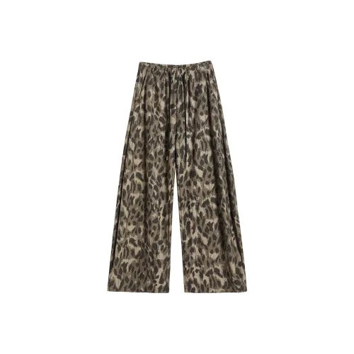 IWZI Камуфляжные леопардовые штаны с принтом женские повседневные