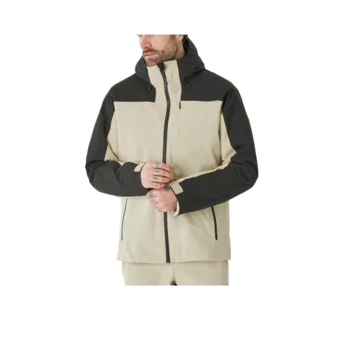 DECATHLON Бамбук Rice Бежевый Дымчатый Черный мужская лыжная куртка