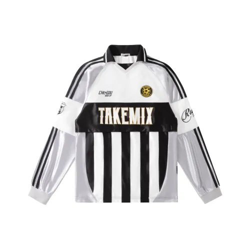 TAKEMIX Весенний Осенний Футбольная Одежда Унисекс Черный Белый Серый