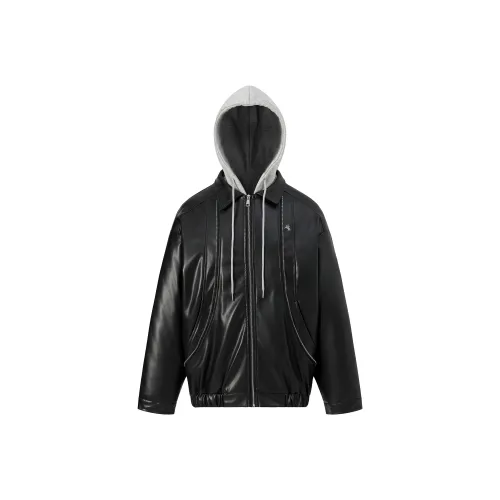 POLOMEISDO Кожа Куртка Пальто Унисекс