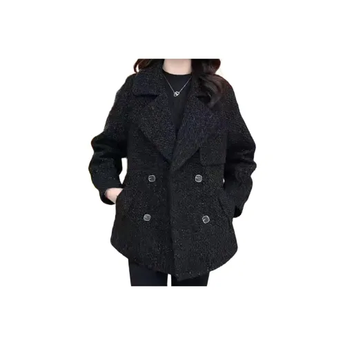 ЮЙЧЖАОЛИНЬ Черное Женское Короткое Пальто