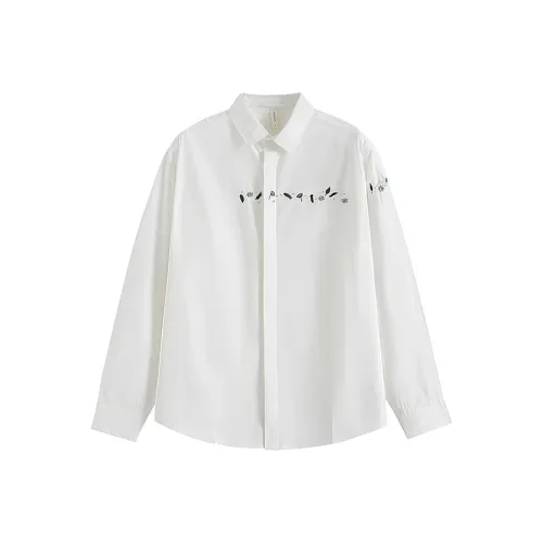 QEWBG Белый Унисекс Рубашки