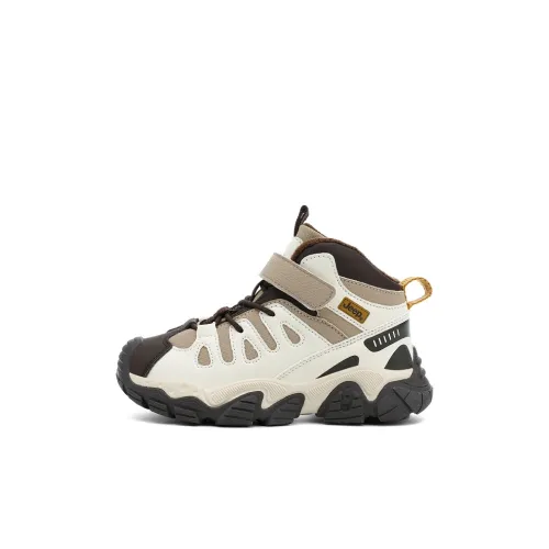 Jeep Противоскользящий Устойчивый к истиранию Легкий Амортизация MID Топ Беговые кроссовки Pitch Ветер Коричневый Детский