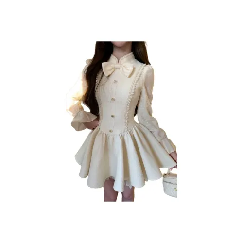 YINLEI Длинное платье с длинными рукавами женское