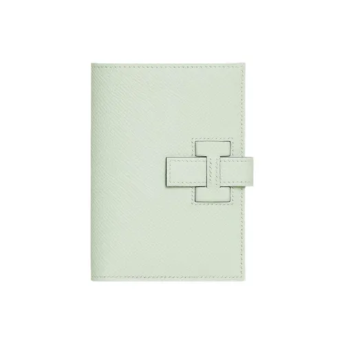 HERMES H Passant Epsom Телячья кожа Кошелек Женские Мятно-зеленый