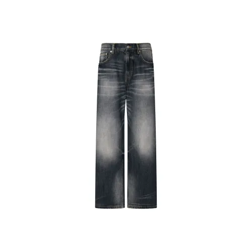 98SQUID Blue Black Unisex Jeans