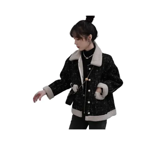 ЮЙЧЖАОЛИНЬ Черное Женское Короткое Пальто