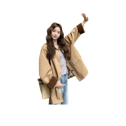 ЮЙЧЖАОЛИНЬ Khaki Женское короткое пальто