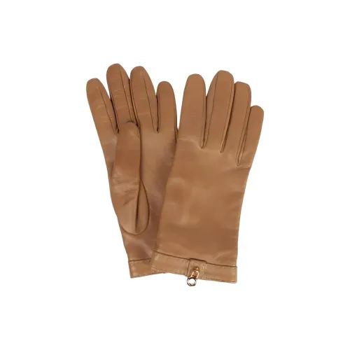 Loro Piana Овчина Перчатки Женские Коричневый