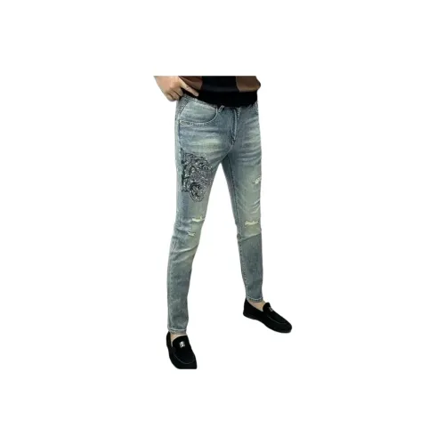 ZMHT Blue Unisex Jeans ZMHT Синий Унисекс Джинсы