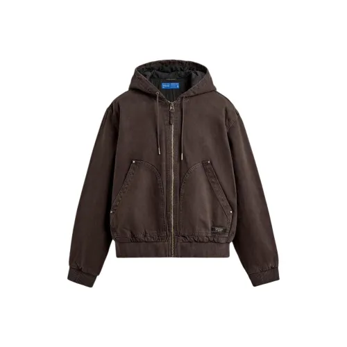 ZARA Коричневый Мужской Пуховик